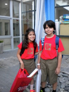 Us in front of the flag!